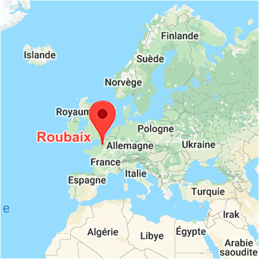 Carte de Roubaix