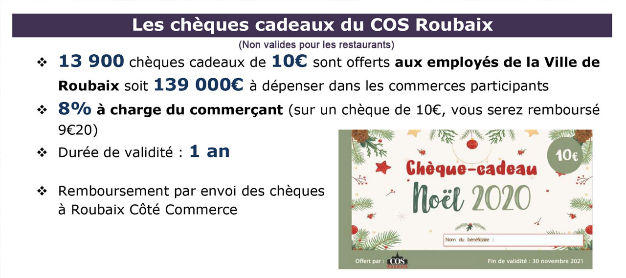 dispositifs de chèques cadeaux COS