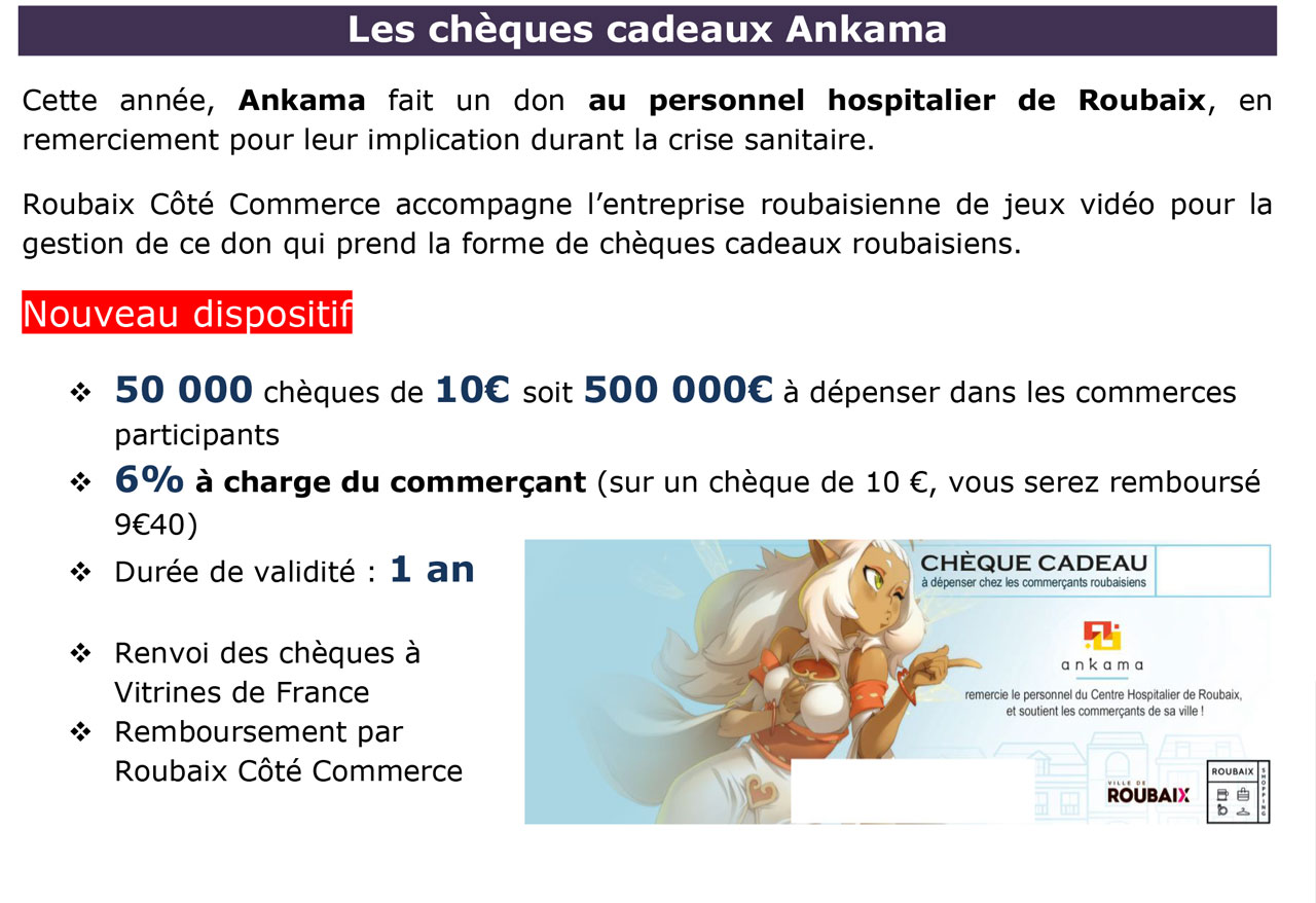 dispositifs de chèques cadeaux Ankama