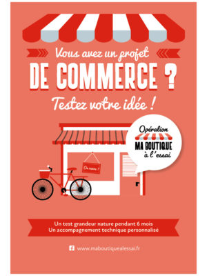 Affiche boutique à l'essai modif site internet