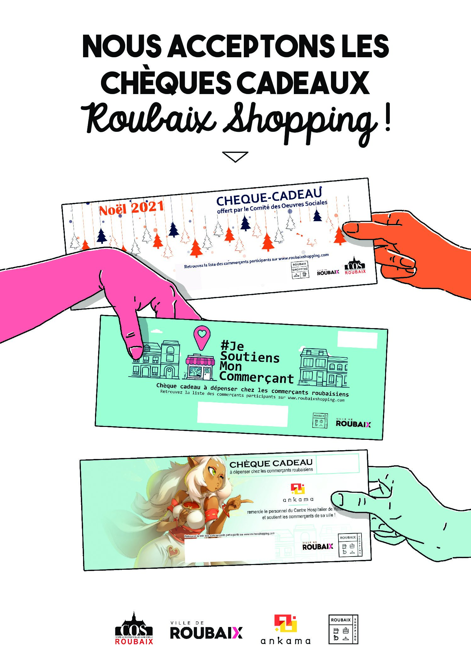 LISTES DES COMMERÇANTS ACCEPTANT LES CHÈQUES CADEAUX ROUBAIX SHOPPING